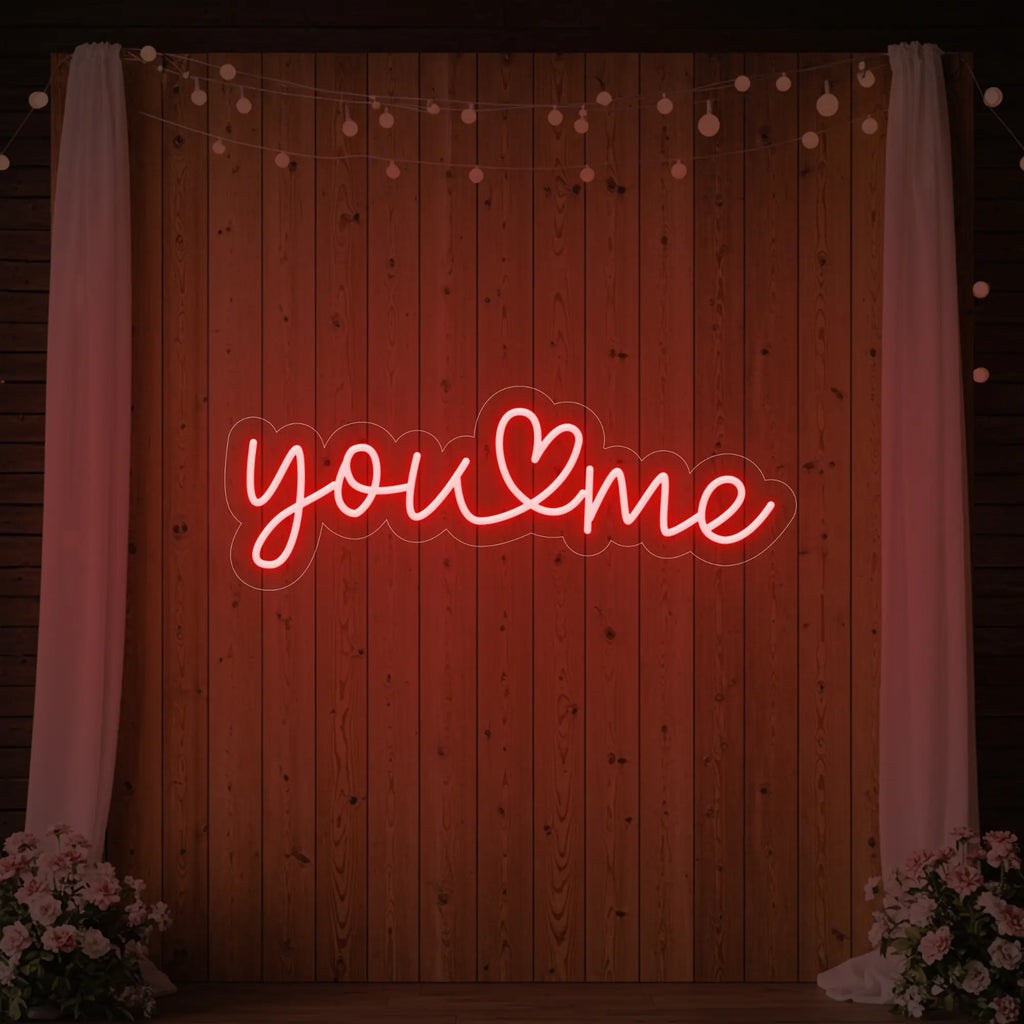 Enseigne lumineuse « Tu m'aimes »