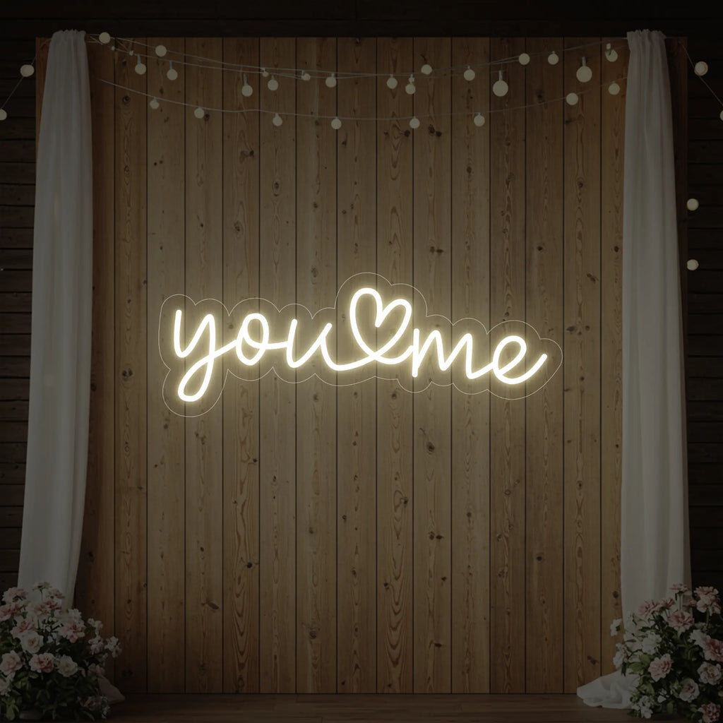 Enseigne lumineuse « Tu m'aimes »