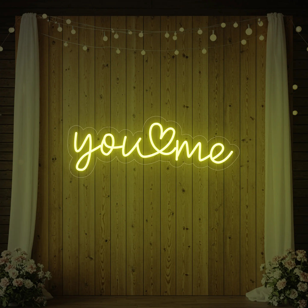 Enseigne lumineuse « Tu m'aimes »
