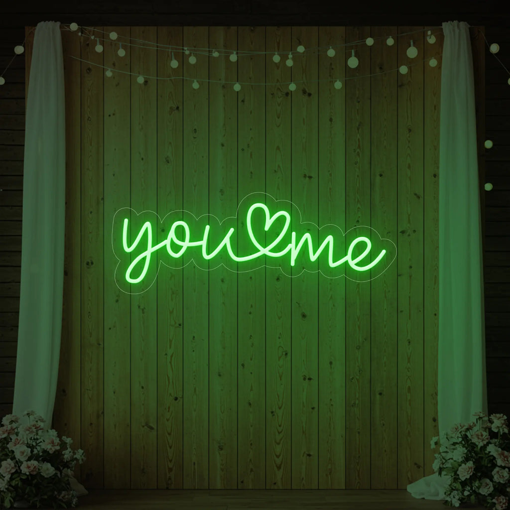 Enseigne lumineuse « Tu m'aimes »