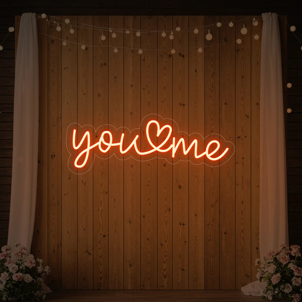 Enseigne lumineuse « Tu m'aimes »