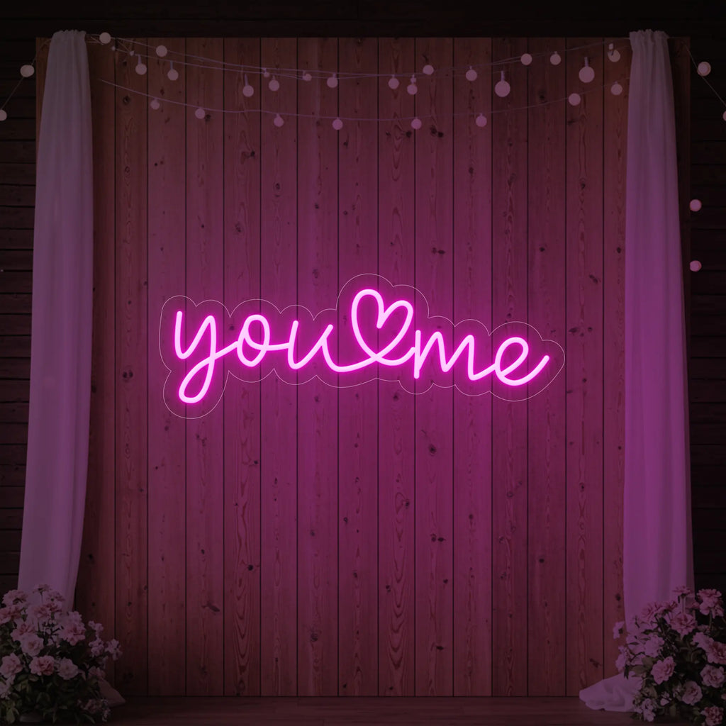 Enseigne lumineuse « Tu m'aimes »