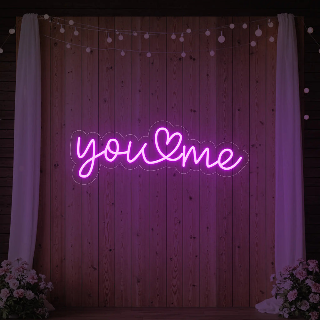 Enseigne lumineuse « Tu m'aimes »