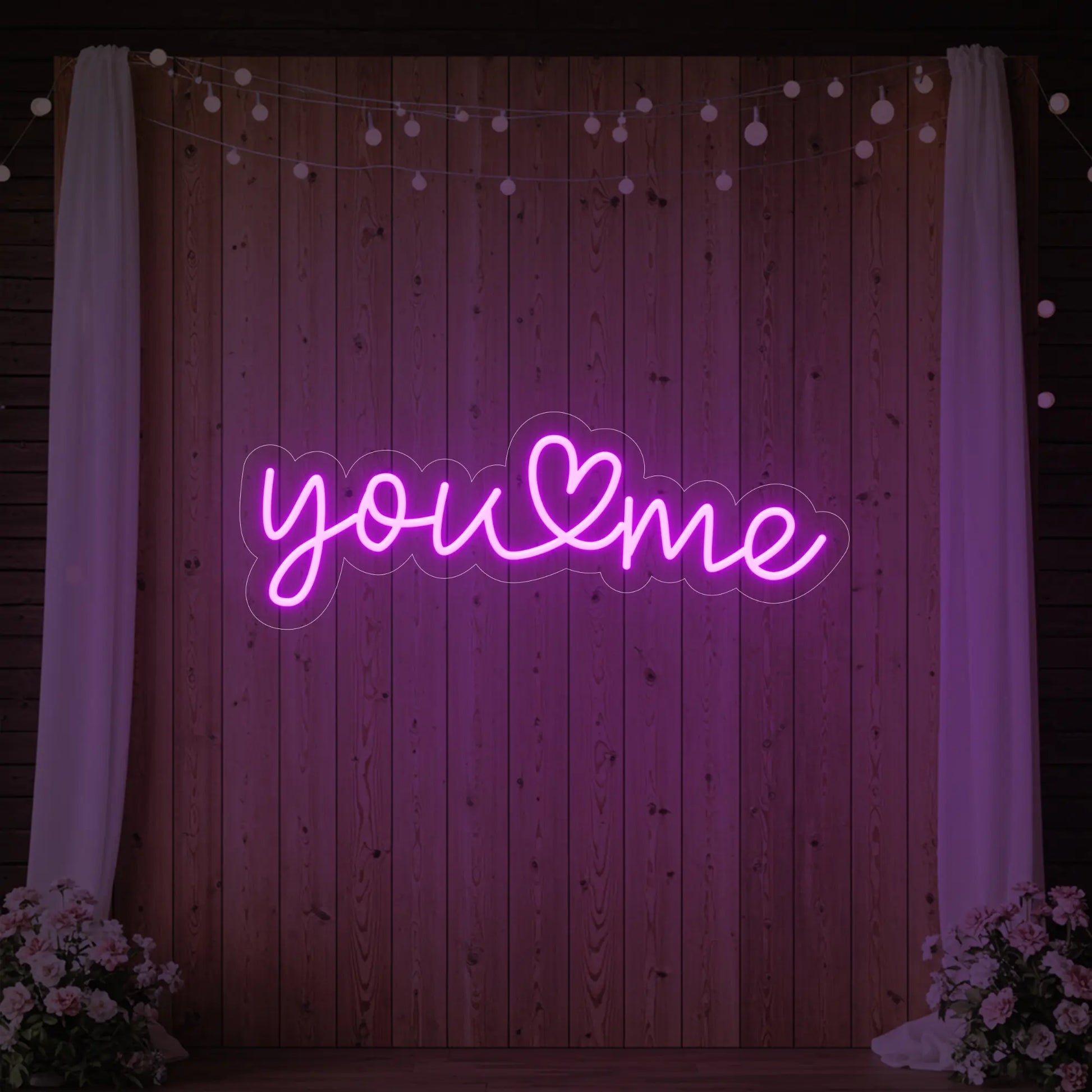 Enseigne lumineuse « Tu m'aimes »