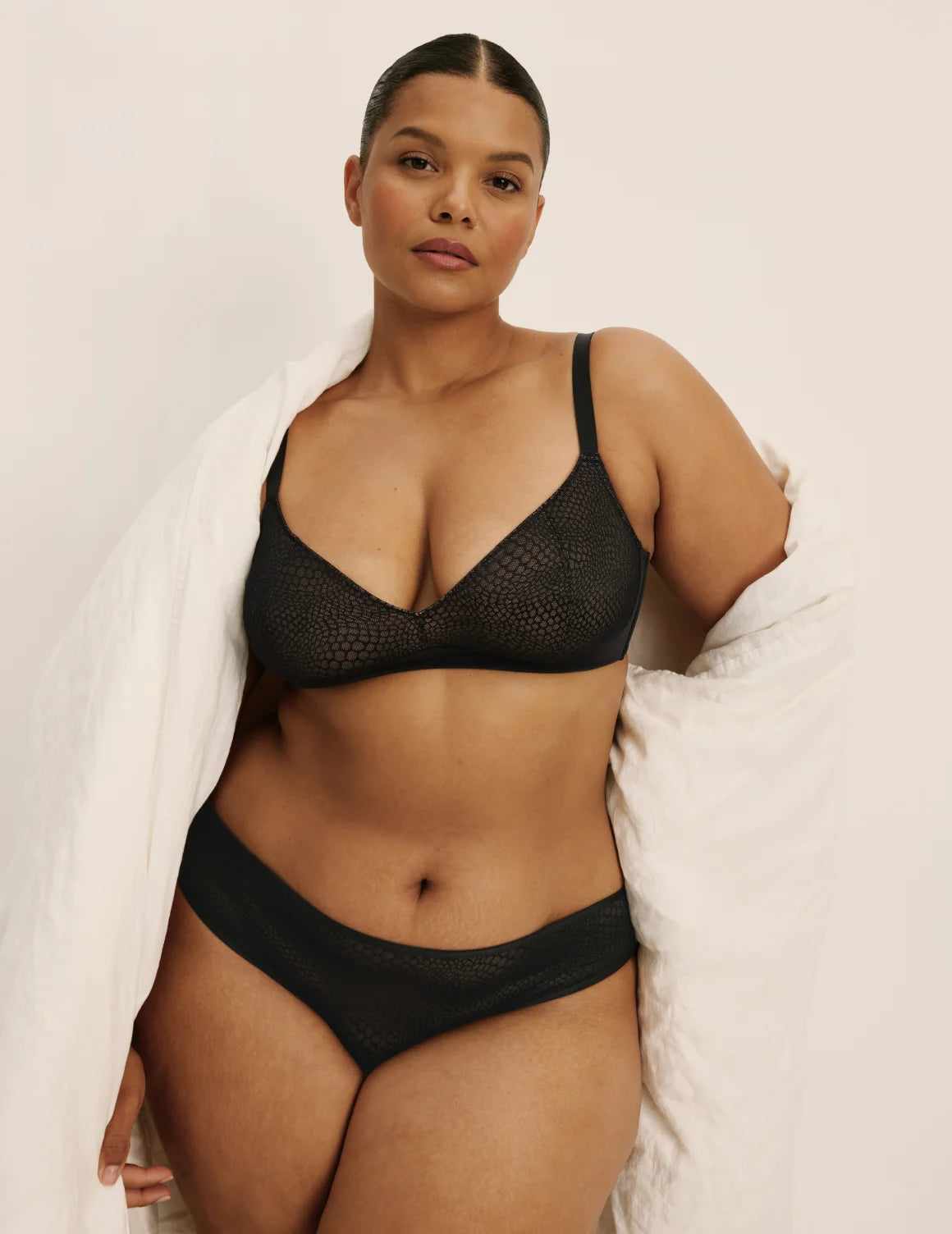 Light Leakproof Gossamer Lace Bikini