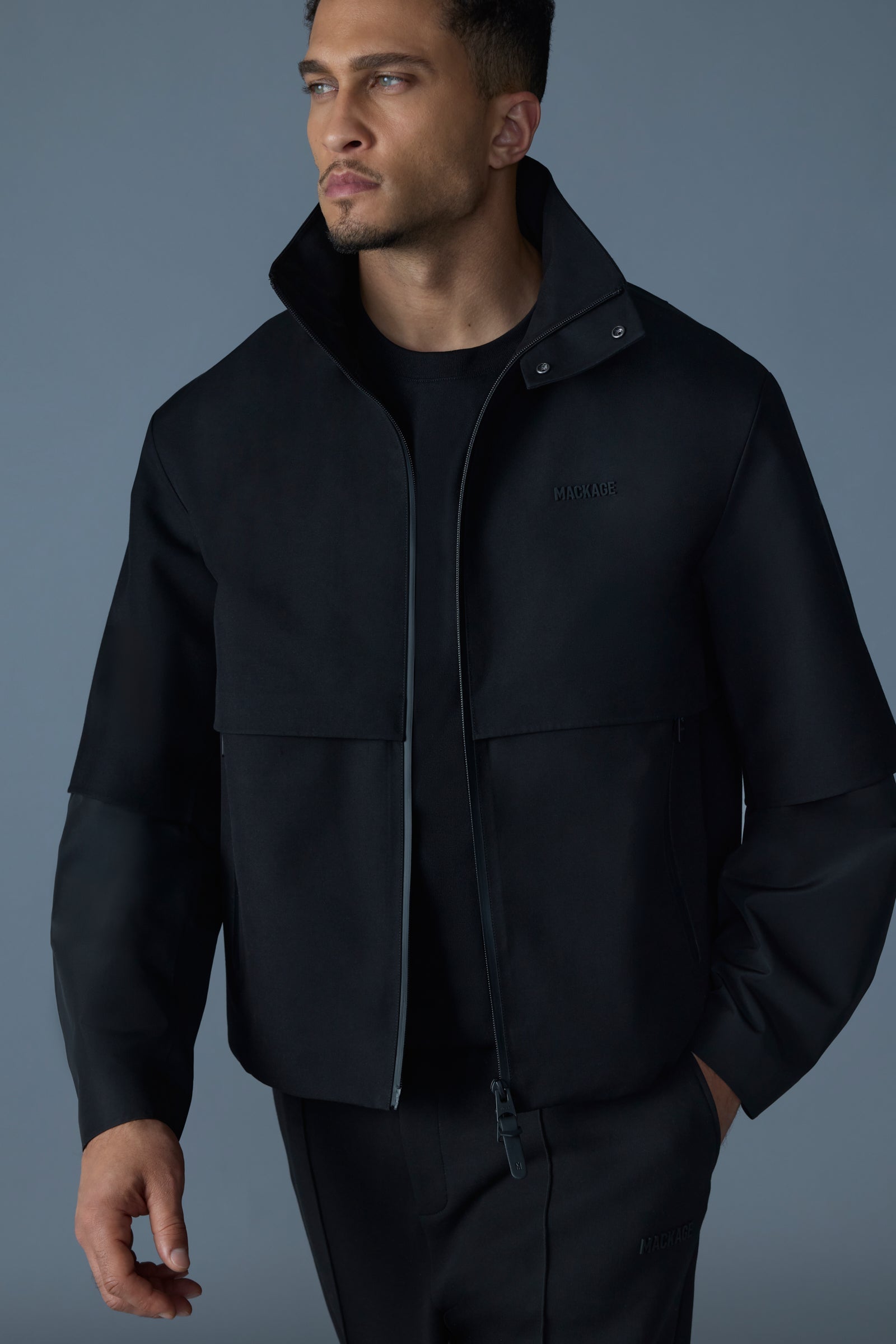 LANE Long Modular Raincoat