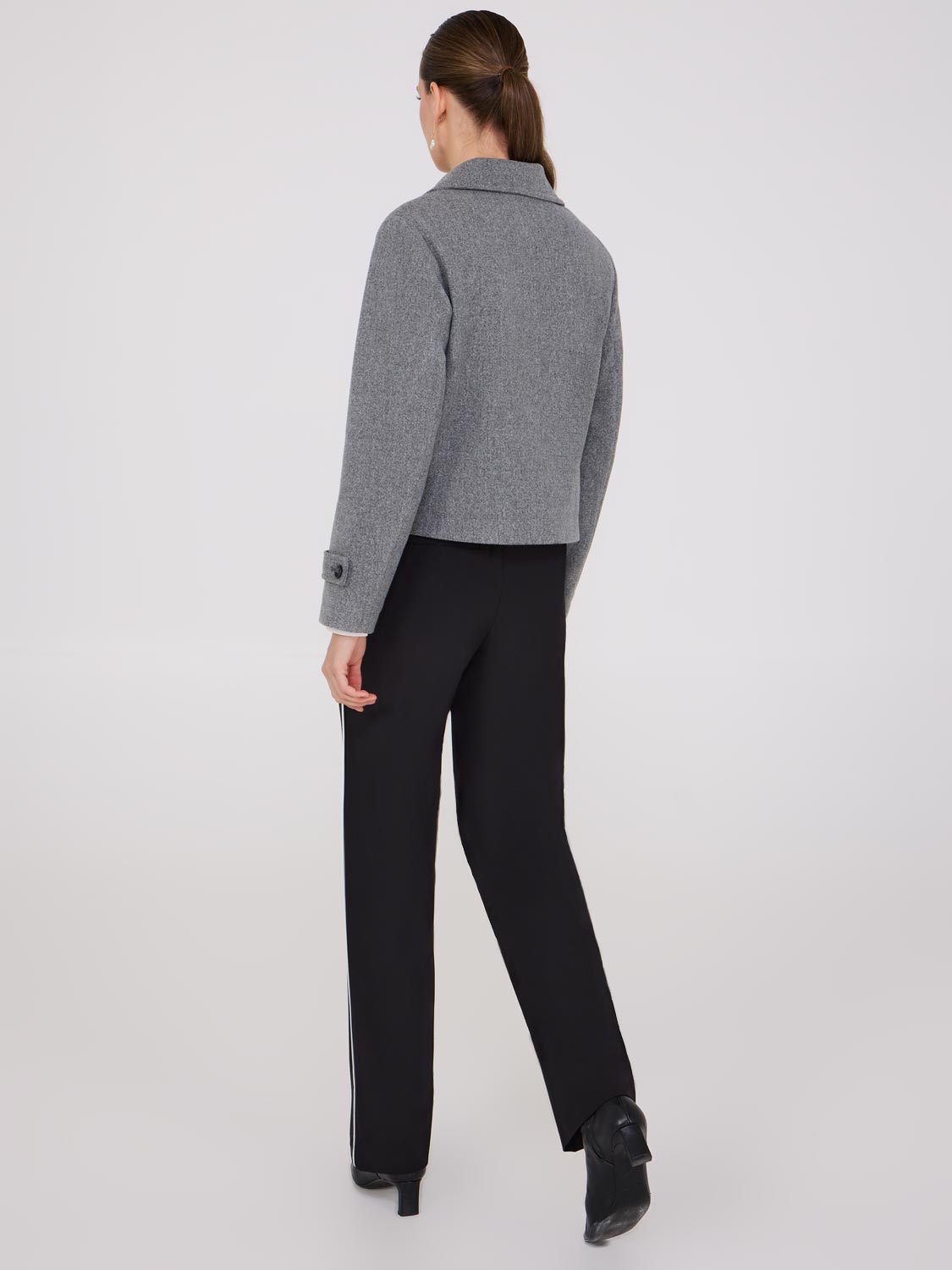 Trench-coat en fausse laine cintrée