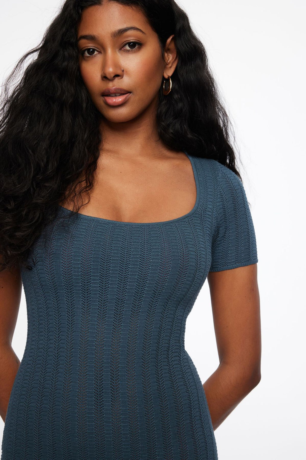 Pointelle Mini Dress