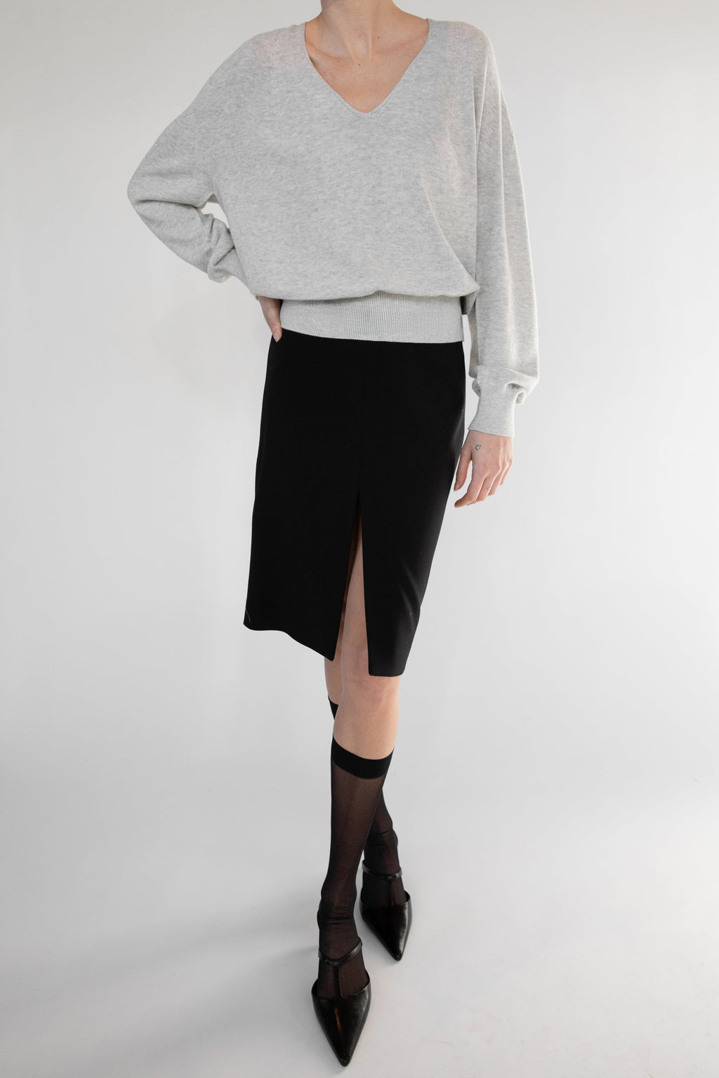 PULL COL EN V EN MAILLE 3D