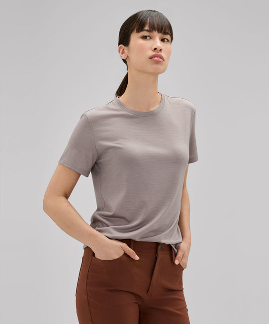 T-shirt ultraléger en laine mérinos pour femme