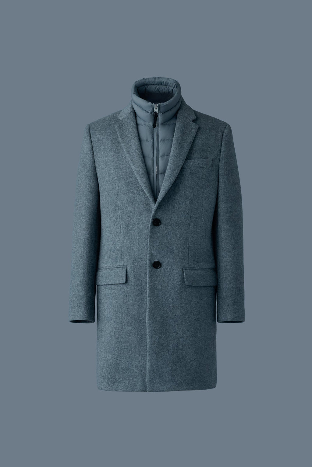 SKAI-SLB 3-in-1 wool coat with removable down liner