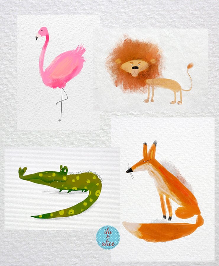 Amusing Exotic Animals Postcards